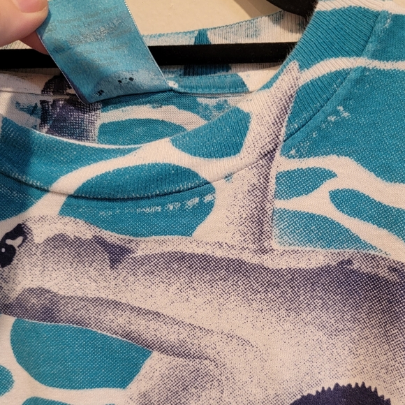 Hammerhead shark allover print t shirt 90s - Picture 6 of 8